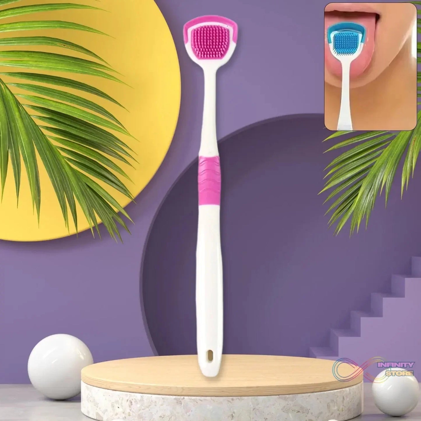 Tongue Cleaner Brush, Silicone Tongue Scraper (1 Pc) - infinityexculsivestore.com