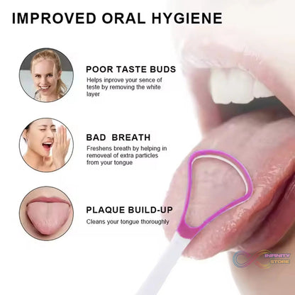 Tongue Cleaner Oral Tongue Cleaner Brush Scraper (1 Pc) - infinityexculsivestore.com