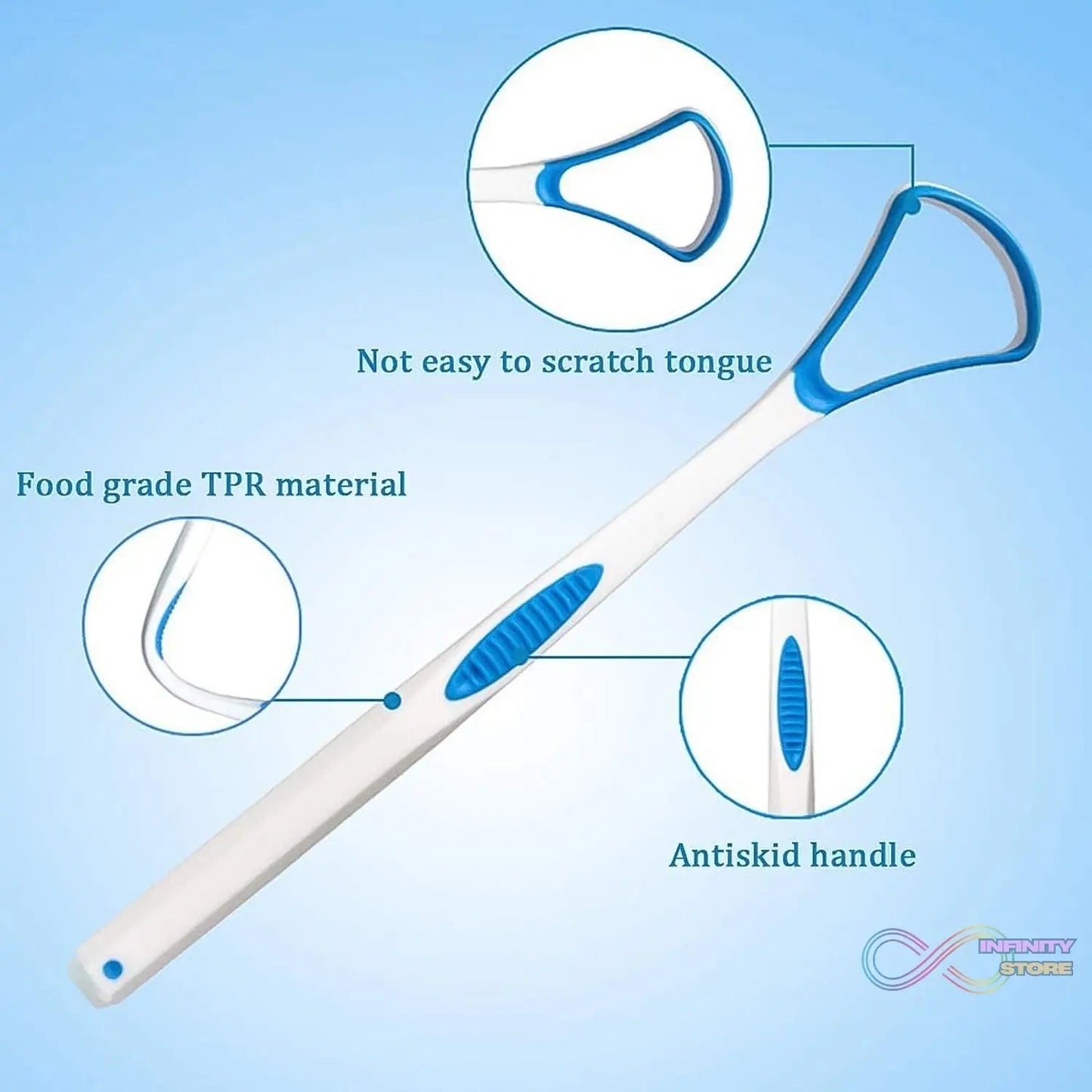 Tongue Cleaner Oral Tongue Cleaner Brush Scraper (1 Pc) - infinityexculsivestore.com