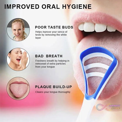 Tongue Cleaner and Scraper (1 Pc / Mix Color) - infinityexculsivestore.com