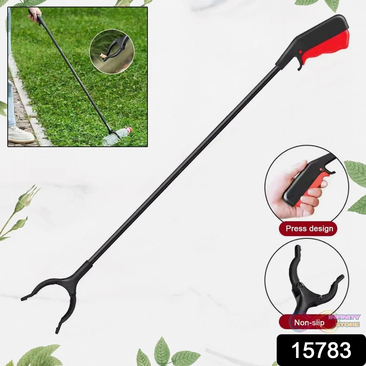 Tool Pick Up Stick for Elderly, Robust Gripping Tool for Outdoor Cleaning (1 pc / Big) - infinityexculsivestore.com