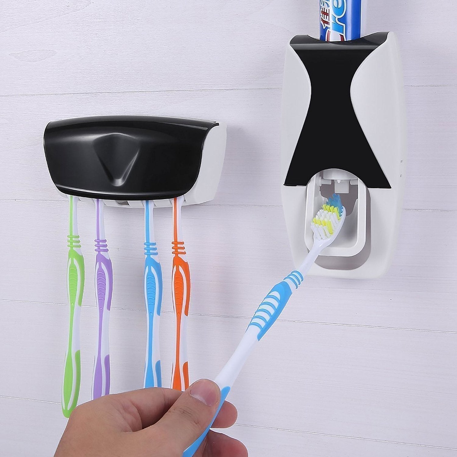 Toothpaste Dispenser & Tooth Brush with Toothbrush - infinityexculsivestore.com