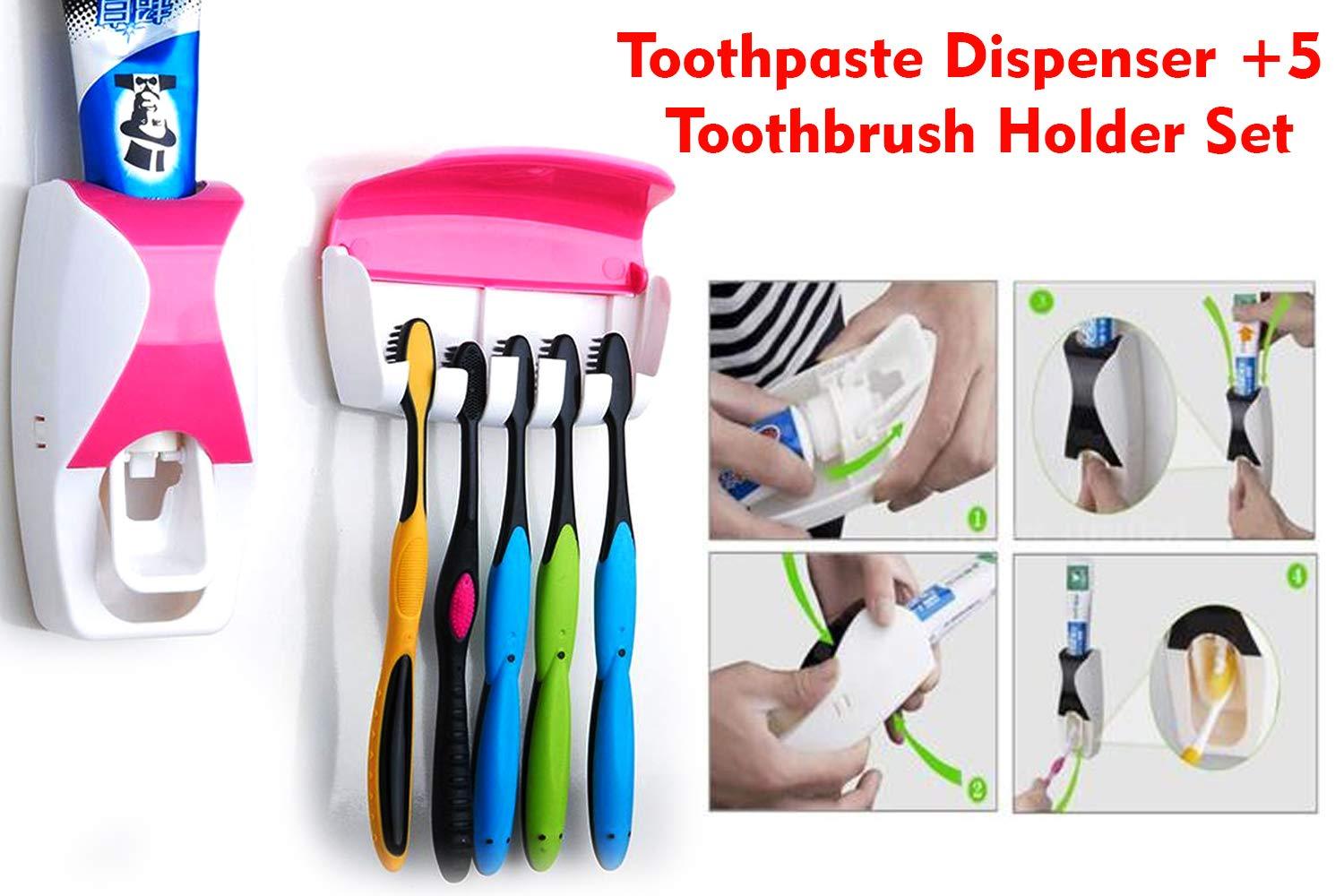 Toothpaste Dispenser & Tooth Brush with Toothbrush - infinityexculsivestore.com