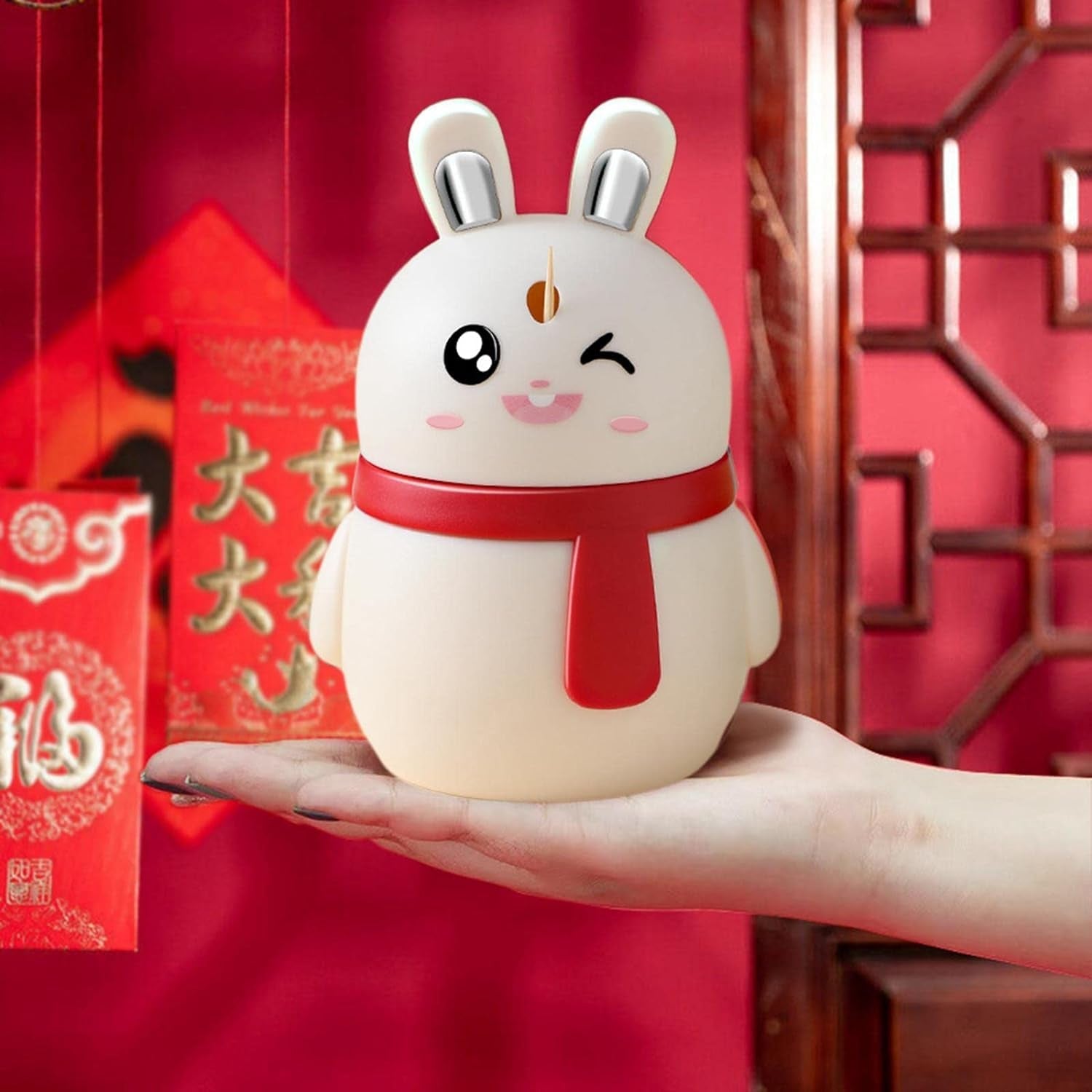 Rabbit Shape Toothpick Dispenser Pressing Small Size Accessory Durable Red | Home & Garden | Kitchen, Dining & Bar | Kitchen Storage & Organization | Racks & Holders Dining Room Table Decoration (1 Pc ) - infinityexculsivestore.com
