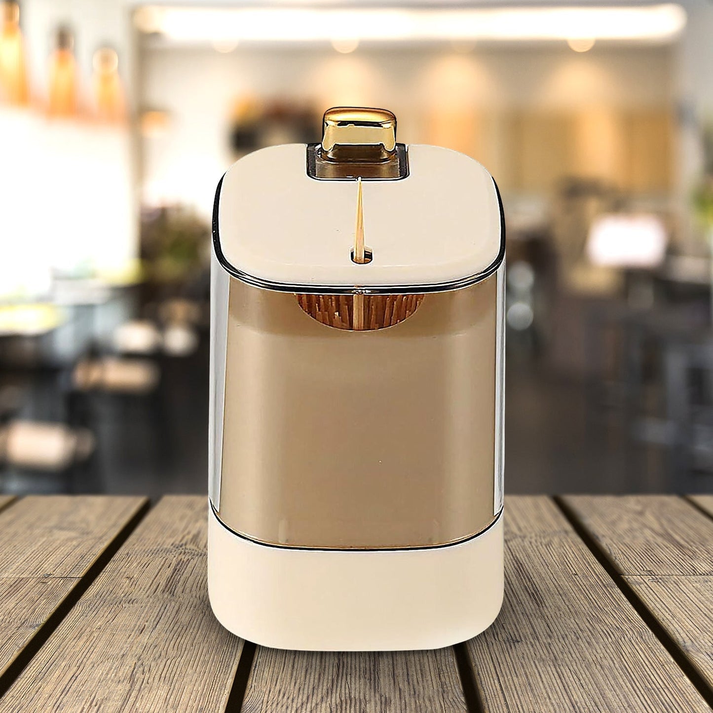 Toothpick Holder Dispensers, Automatic Toothpicks Container, Toothpicks Storage Dispensers Box, for Home Living room Kitchen Restaurant (1 Pc) - infinityexculsivestore.com