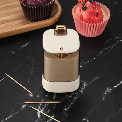 Toothpick Holder Dispensers, Automatic Toothpicks Container, Toothpicks Storage Dispensers Box, for Home Living room Kitchen Restaurant (1 Pc) - infinityexculsivestore.com