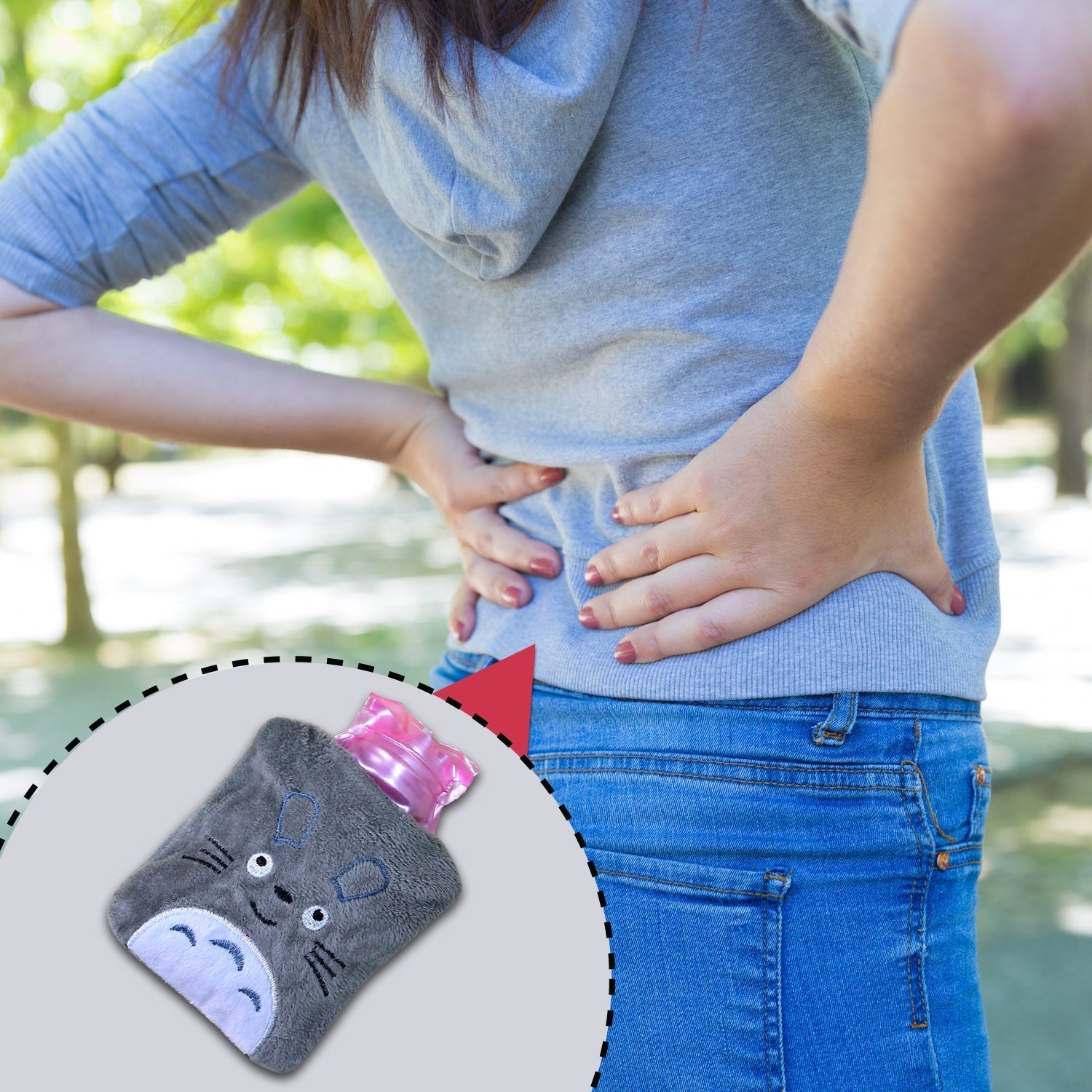 Totoro Cartoon Small Hot Water Bag with Cover for Pain Relief - infinityexculsivestore.com
