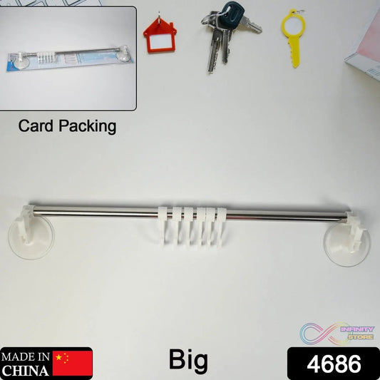 Towel Holder Suction Cup Towel Rack Stainless Steel Towel Bar Bathroom Kitchen Shelf Towel Rail Towel Holder - infinityexculsivestore.com
