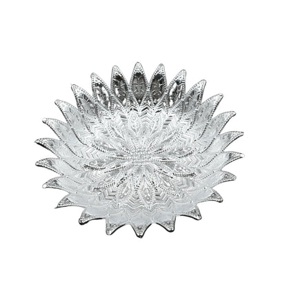 Traditional Design Serving Tray, Plastic Silver Finish Serving Tray, Multipurpose Tray, Decorative Tray, Mukhwas Serving Tray (1 Pc ) - infinityexculsivestore.com