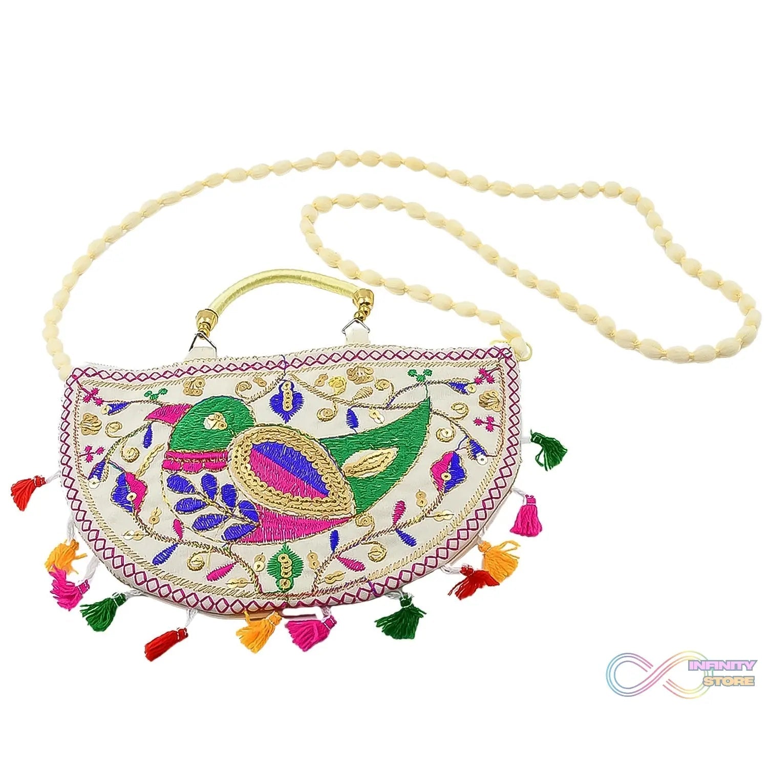 Traditional handbag, Rajasthani Jaipuri Cotton Bag (1 Pc) - infinityexculsivestore.com