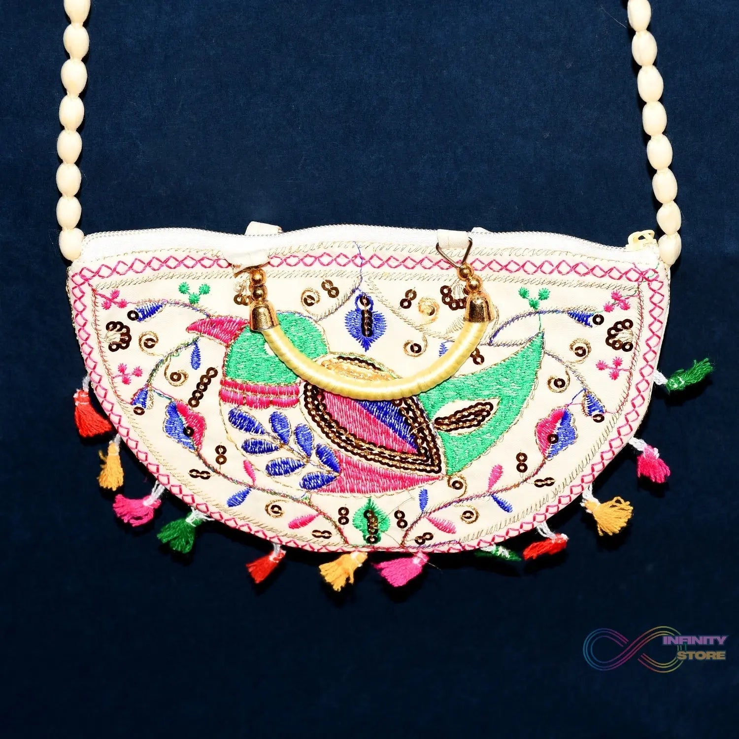 Traditional handbag, Rajasthani Jaipuri Cotton Bag (1 Pc) - infinityexculsivestore.com