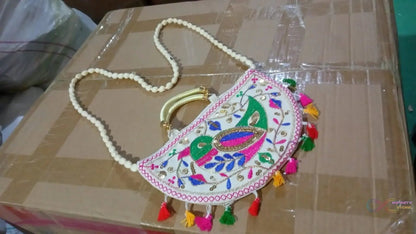 Traditional handbag, Rajasthani Jaipuri Cotton Bag (1 Pc) - infinityexculsivestore.com