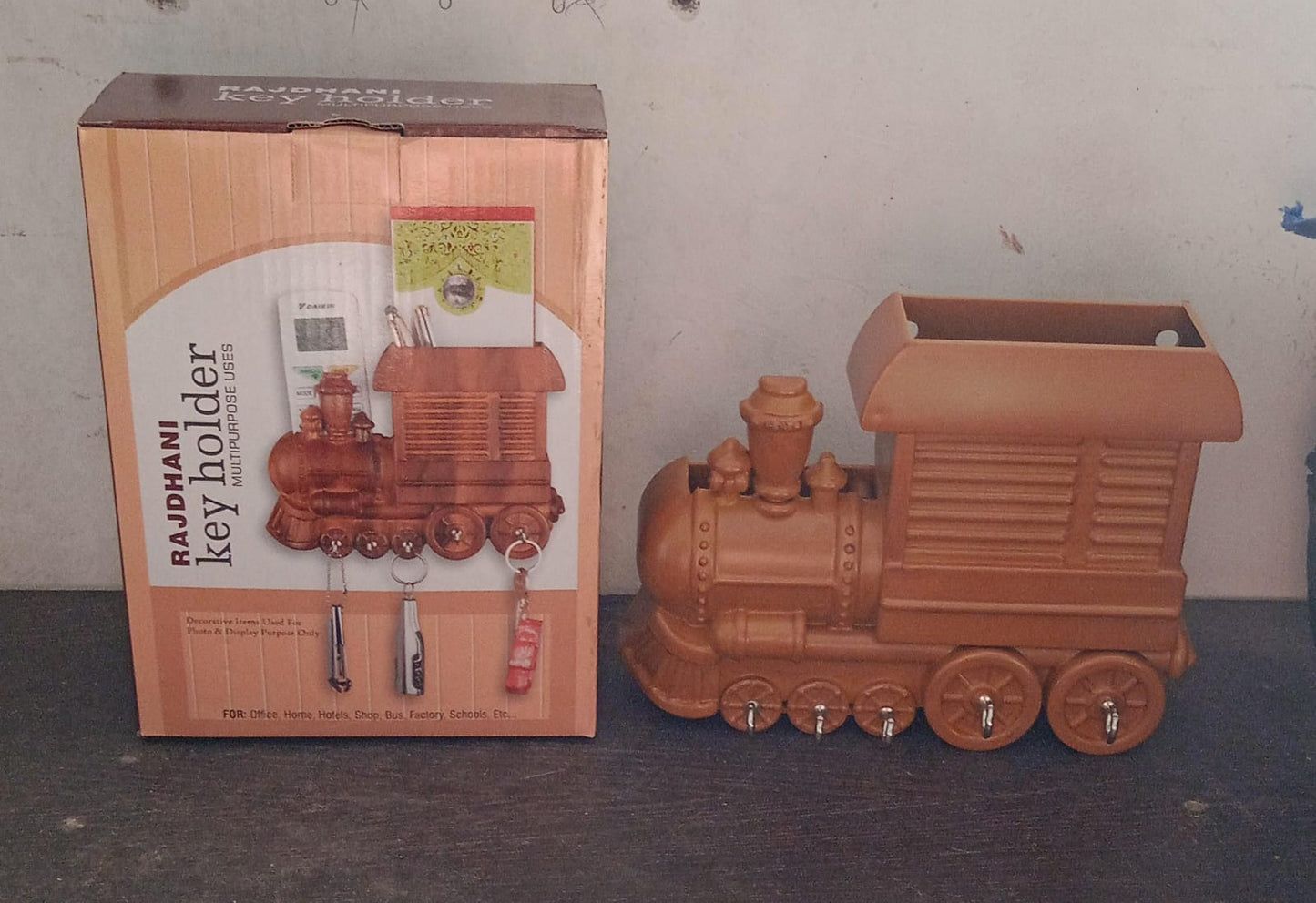 Train Key Holder (Plastic): Wall Mount, Decorative (1 Pc) - infinityexculsivestore.com