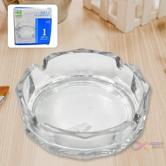 Transparent Ashtray Cigarettes Holder Home Office and Bar Tone Hotel Restaurant Indoor (1 pc) - infinityexculsivestore.com