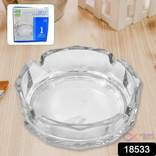 Transparent Ashtray Cigarettes Holder Home Office and Bar Tone Hotel Restaurant Indoor (1 pc) - infinityexculsivestore.com