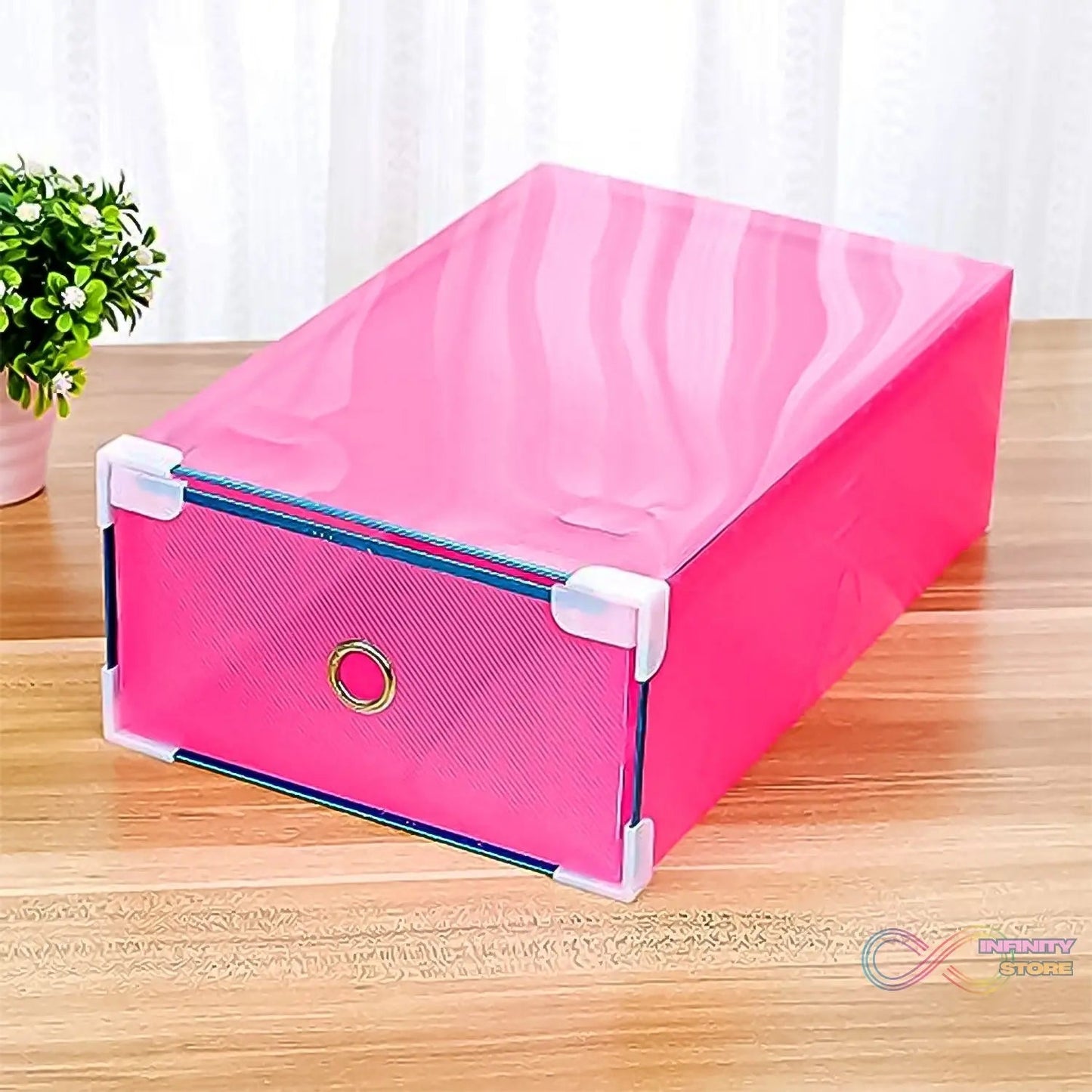 Transparent Drawer Style Shoe Storage Box (1 Pc) - infinityexculsivestore.com