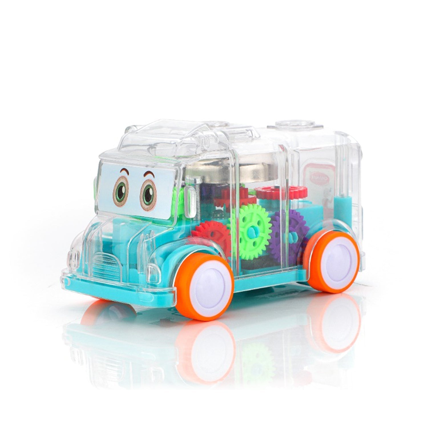 Transparent Musical Mini School Bus Toy for Kids - infinityexculsivestore.com