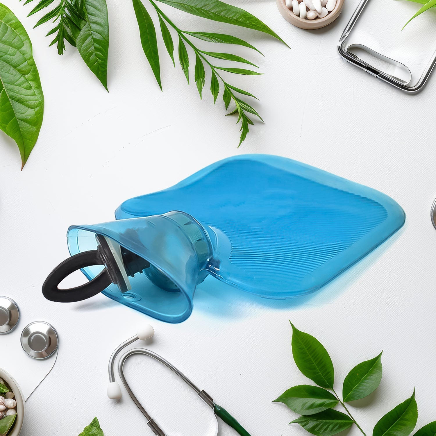 Transparent Personal Care Rubber Hot Water Heating Bag for Pain Relief (Small) - infinityexculsivestore.com