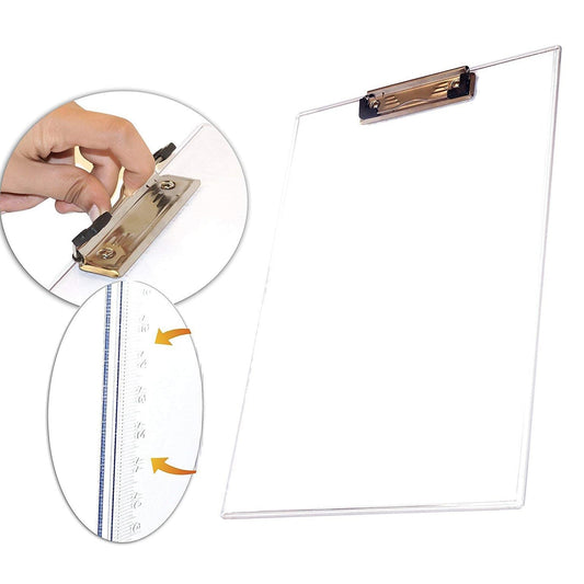 Transparent Premium Exam Pad with Centimeter Measuring Side for Students - infinityexculsivestore.com