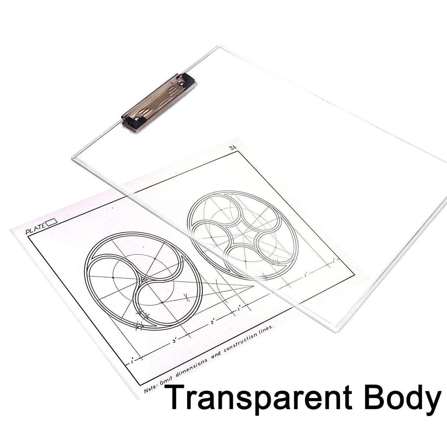 Transparent Premium Exam Pad with Centimeter Measuring Side for Students - infinityexculsivestore.com