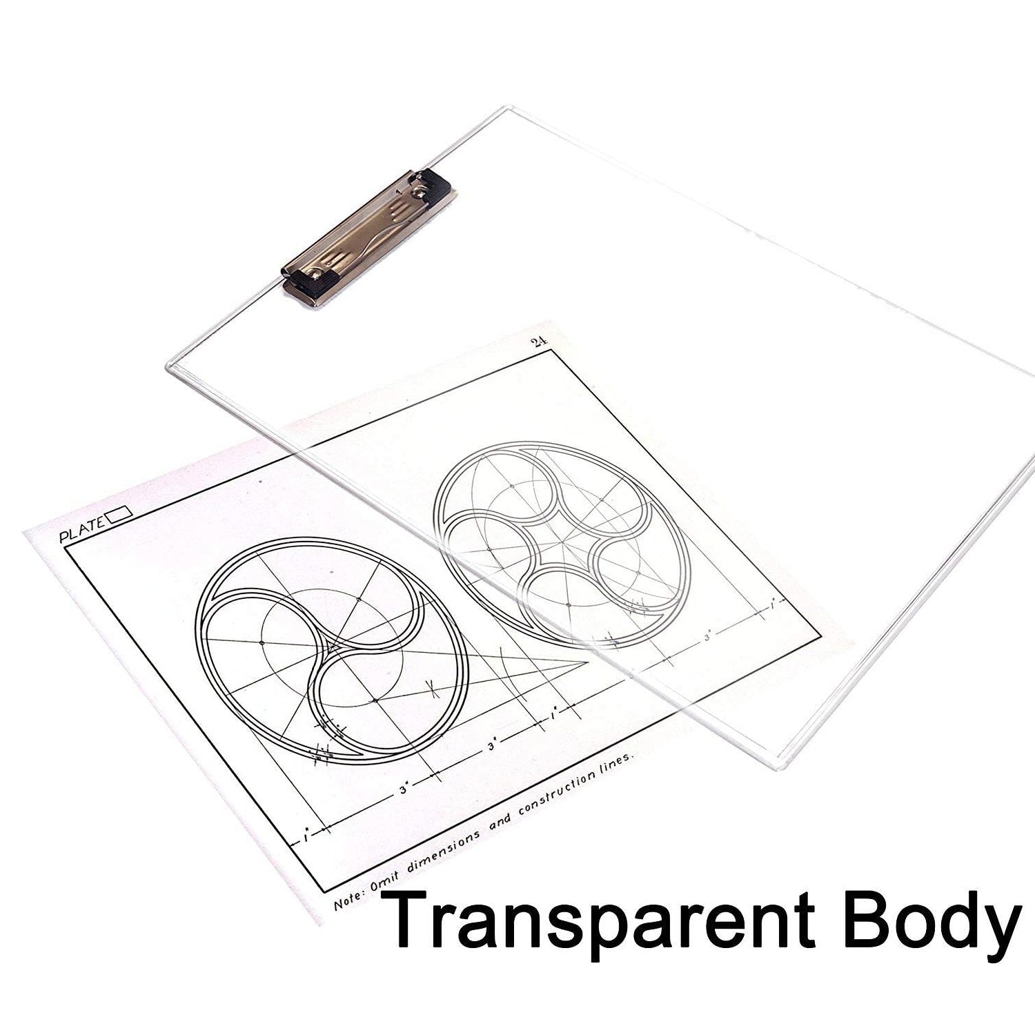 Transparent Premium Exam Pad with Centimeter Measuring Side for Students - infinityexculsivestore.com