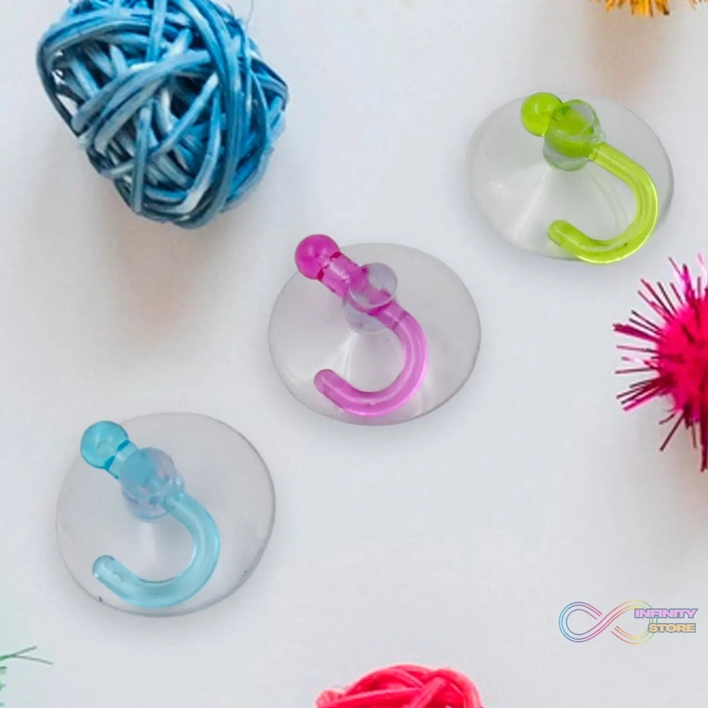 Transparent Rubber Vacuum Sucker Hooks Hanger Strong Suction Cup (12 Pc) - infinityexculsivestore.com