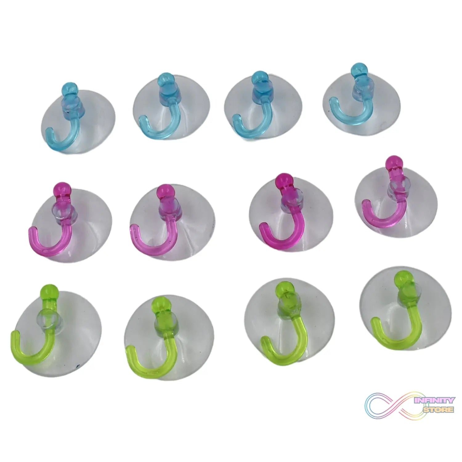 Transparent Rubber Vacuum Sucker Hooks Hanger Strong Suction Cup (12 Pc) - infinityexculsivestore.com