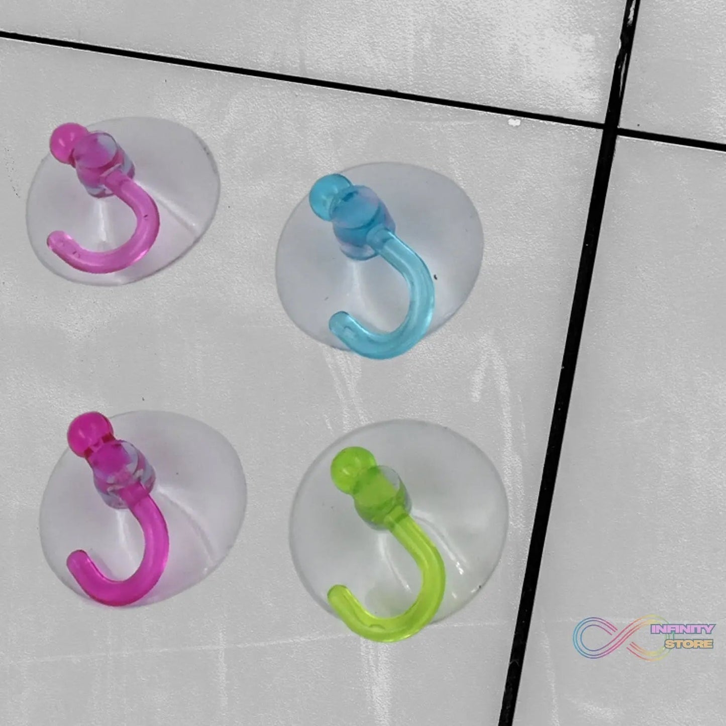 Transparent Rubber Vacuum Sucker Hooks Hanger Strong Suction Cup (12 Pc) - infinityexculsivestore.com