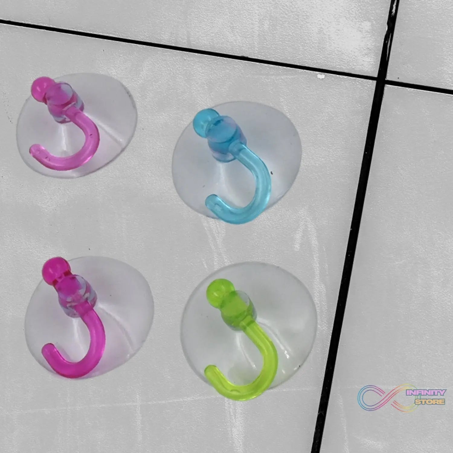 Transparent Rubber Vacuum Sucker Hooks Hanger Strong Suction Cup (12 Pc) - infinityexculsivestore.com