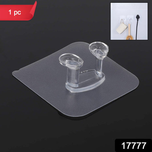 Transparent Self Adhesive Hook Seamless Drill Free Removable Wall Mounted Hanger As Toothbrush Holder Power Plug Socket Holder Waterproof and Oil Proof (1 Pc) - infinityexculsivestore.com
