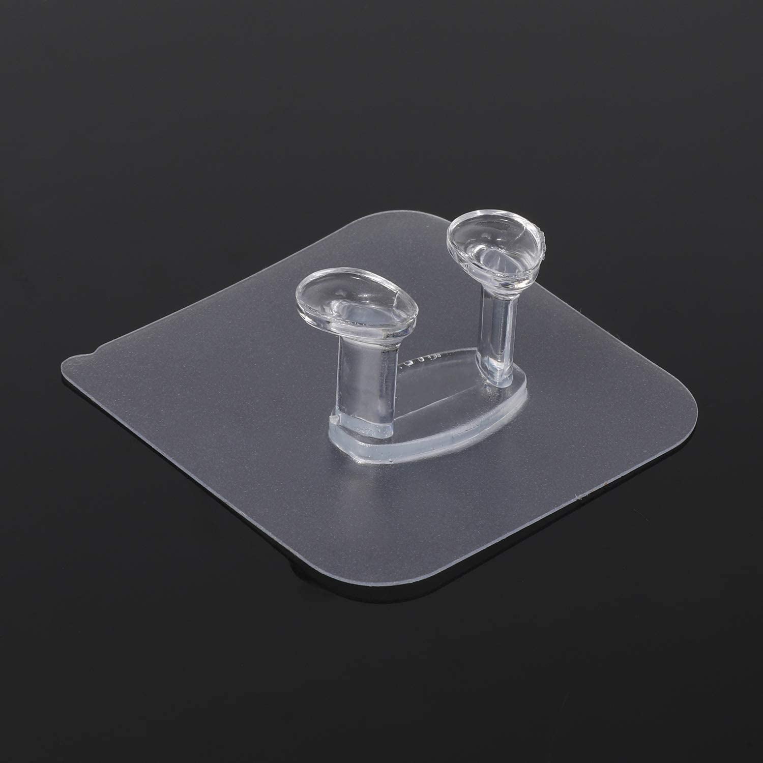 Transparent Self Adhesive Hook Seamless Drill Free Removable Wall Mounted Hanger As Toothbrush Holder Power Plug Socket Holder Waterproof and Oil Proof (1 Pc) - infinityexculsivestore.com