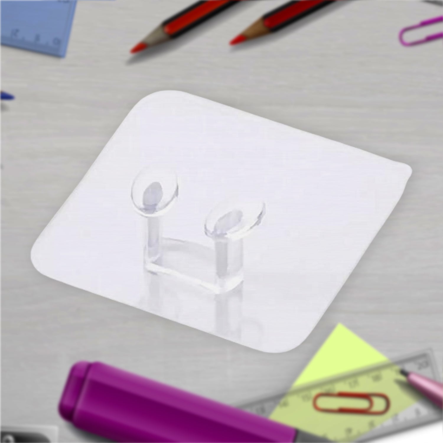 Transparent Self Adhesive Hook Seamless Drill Free Removable Wall Mounted Hanger As Toothbrush Holder Power Plug Socket Holder Waterproof and Oil Proof (1 Pc) - infinityexculsivestore.com