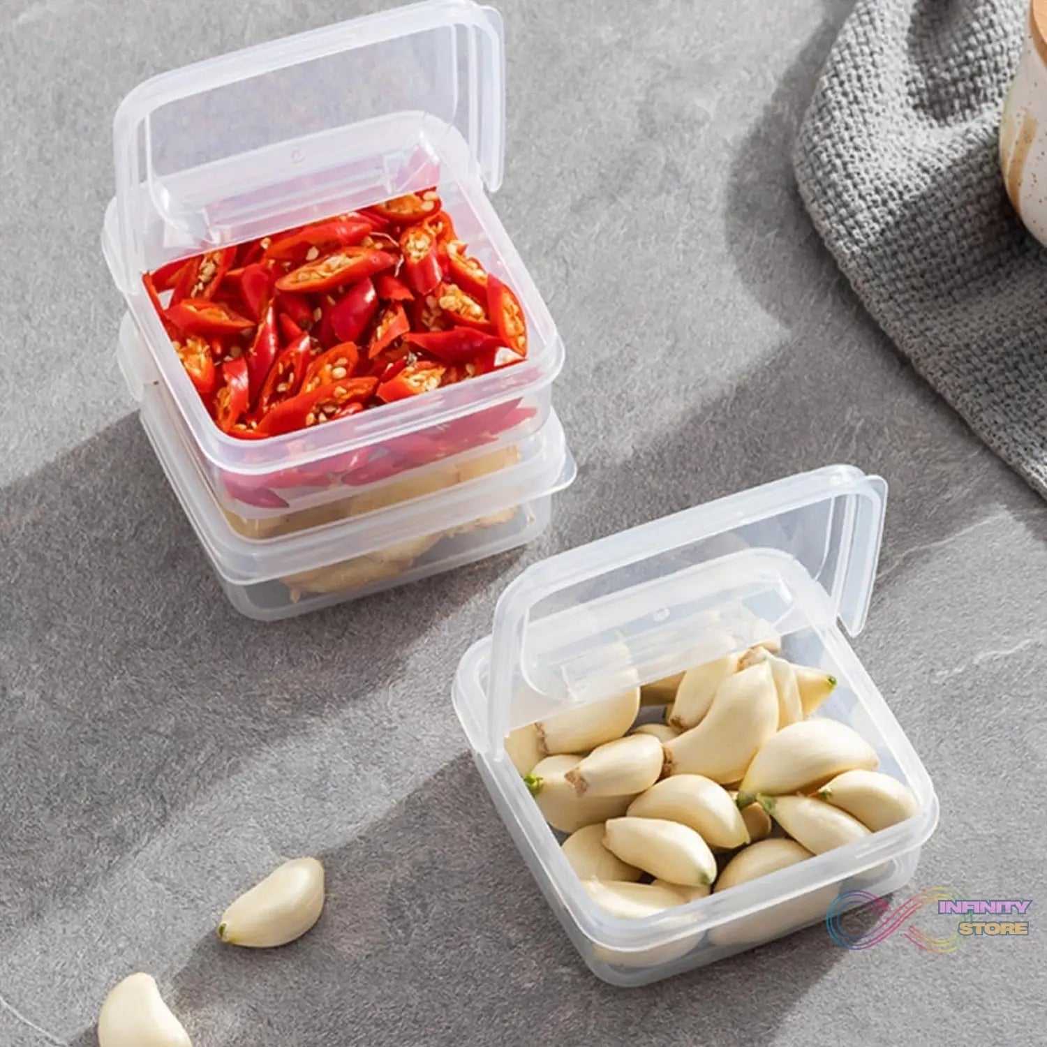 Transparent Storage Box Food Storage (1 Pc / 10×10 CM) - infinityexculsivestore.com