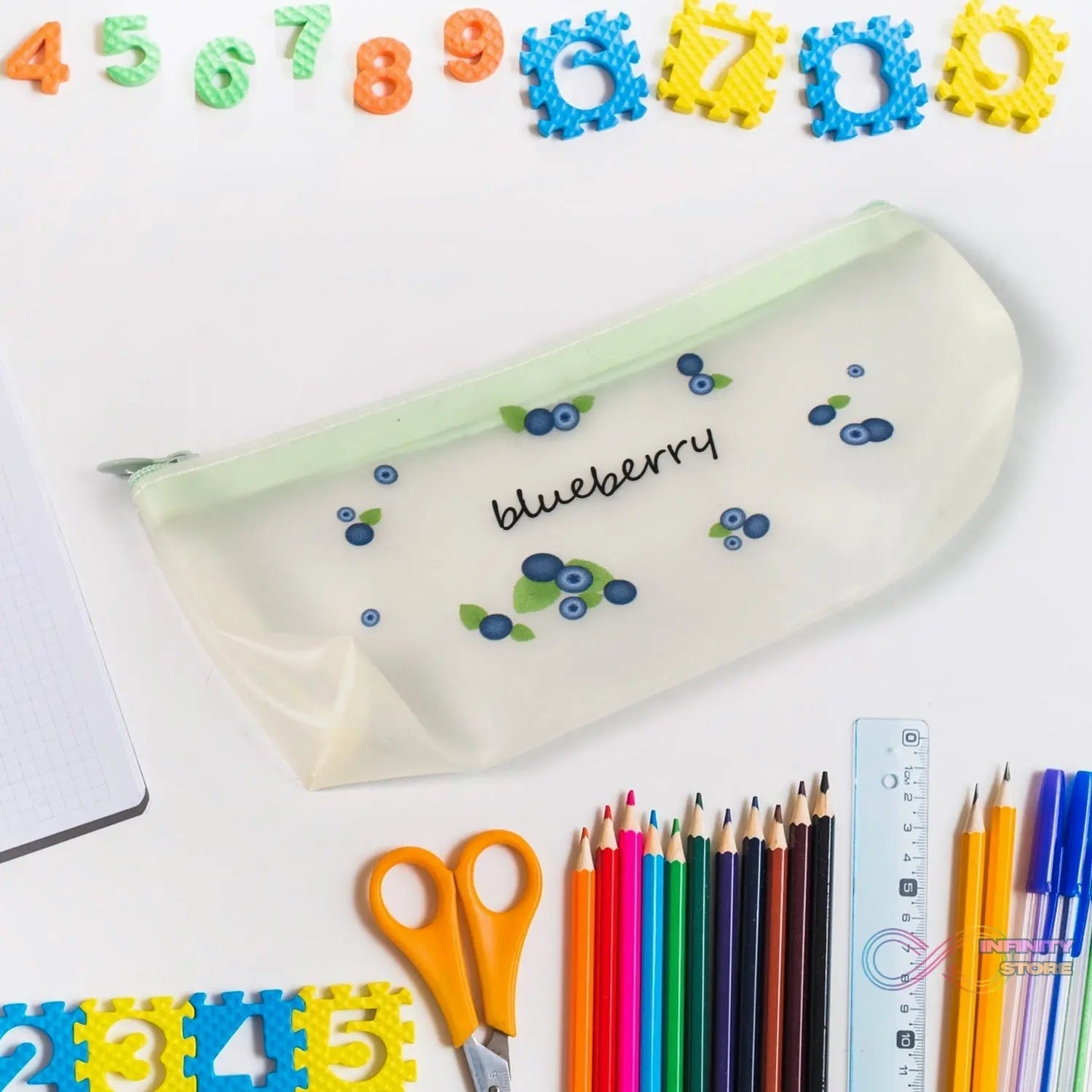 Transparent Unicorn Pencil Zip Pouch Bag (1 Pc) - infinityexculsivestore.com