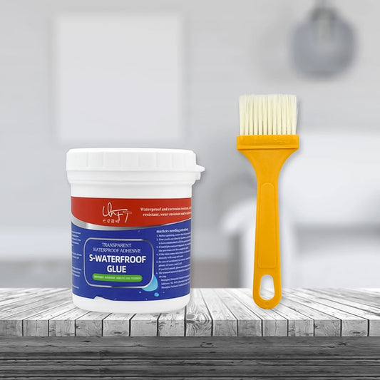 Transparent Waterproof Glue 250g with Brush, Leakage Protection Outdoor Bathroom Wall Tile Window Roof, Anti - Leakage Agent, sealant glue, Roof Sealant Waterproof Gel - infinityexculsivestore.com