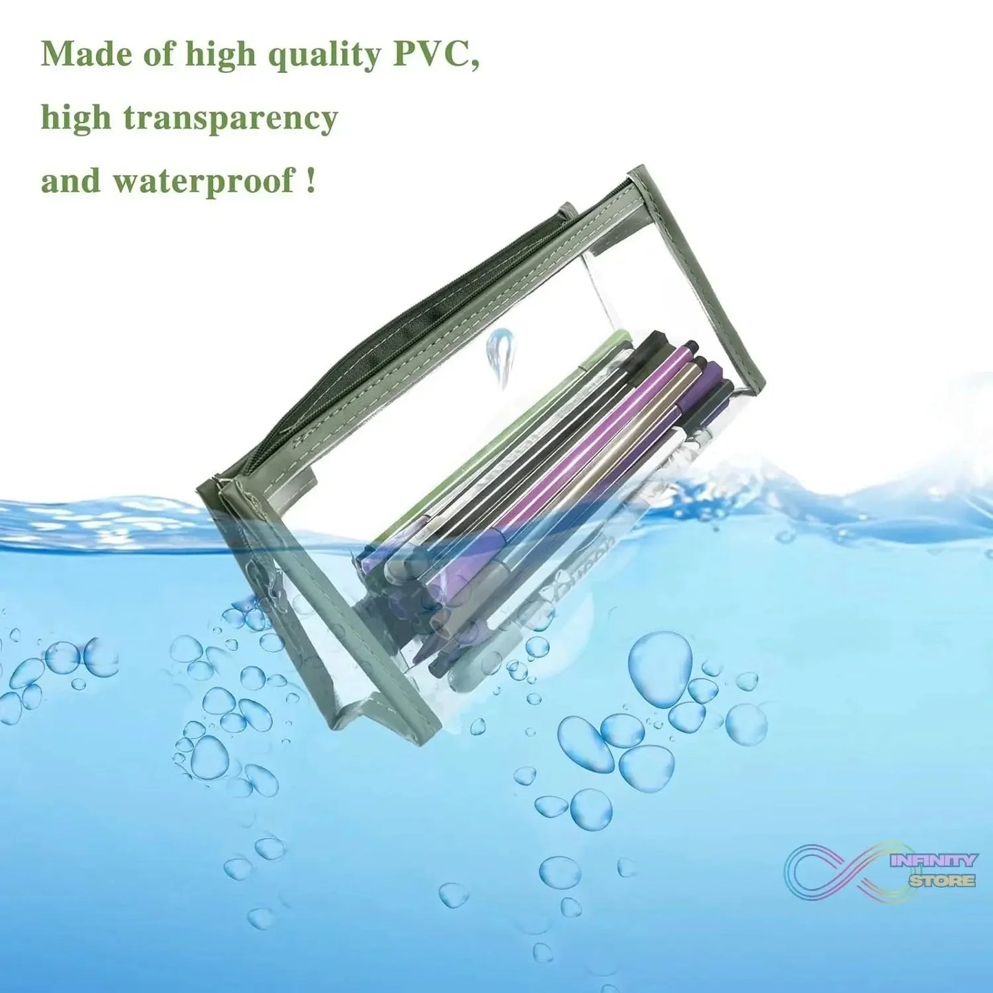 Transparent Zipper Closing Pouch (1 Pc) - infinityexculsivestore.com