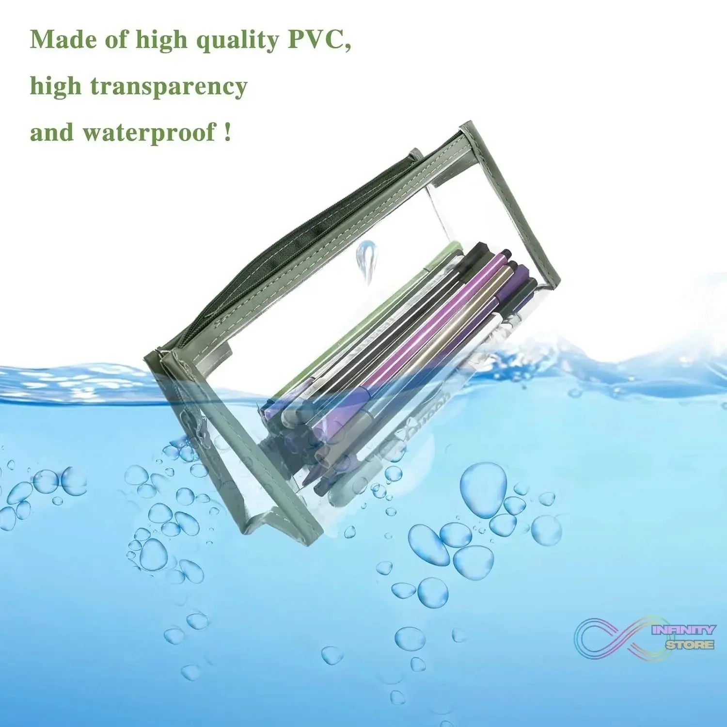 Transparent Zipper Closing Pouch (1 Pc) - infinityexculsivestore.com