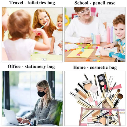 Transparent Zipper Closing Pouch (1 Pc) - infinityexculsivestore.com
