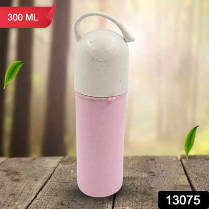Travel Coffee Cup Portable Water Bottle Wheat Straw Coffee Tea Mug Coffee Mug with Lids & Handle for Coffee Tea Portable for School (300 ML Approx) - infinityexculsivestore.com