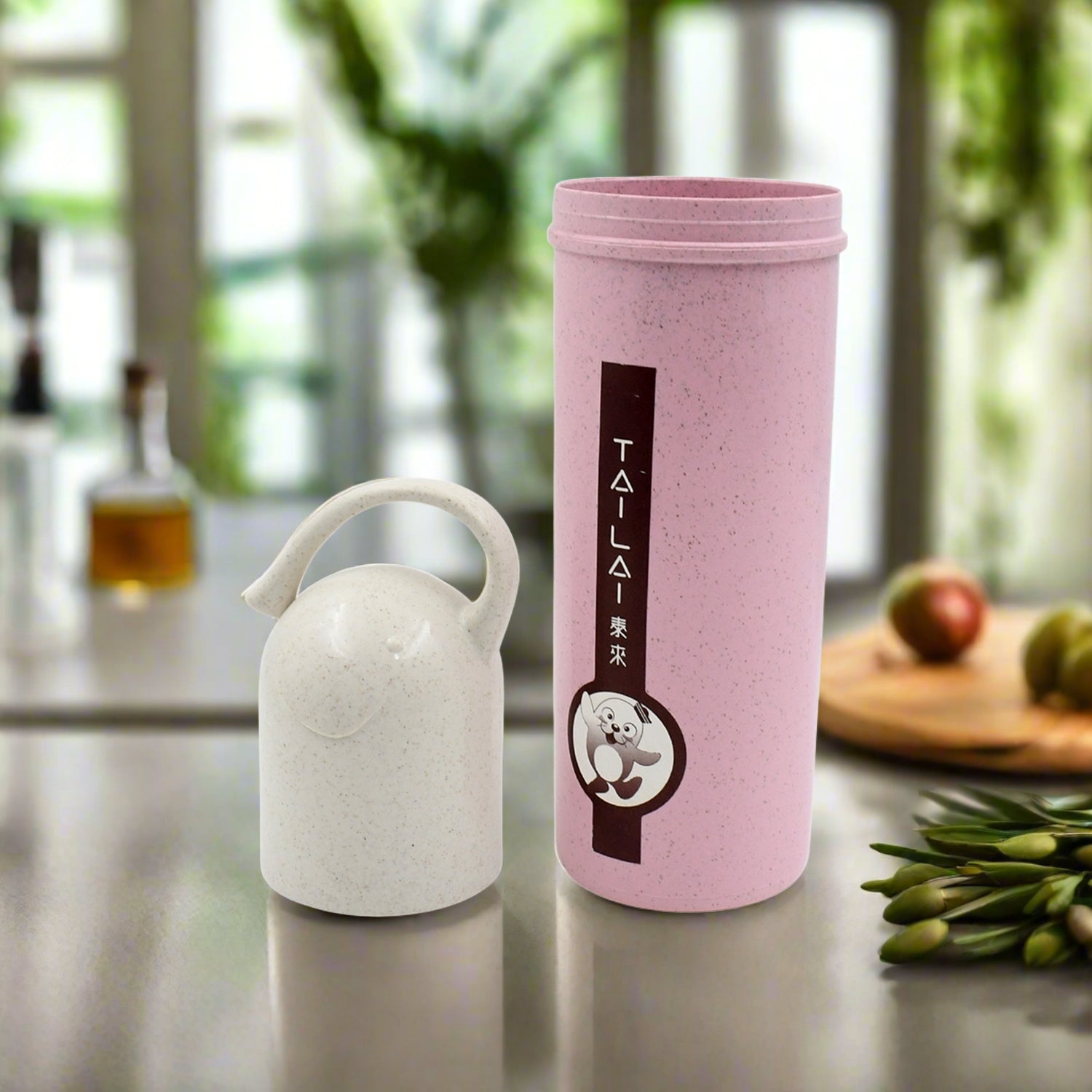Travel Coffee Cup Portable Water Bottle Wheat Straw Coffee Tea Mug Coffee Mug with Lids & Handle for Coffee Tea Portable for School (300 ML Approx) - infinityexculsivestore.com