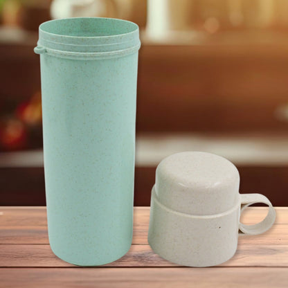 Travel Coffee Cup Portable Water Bottle Wheat Straw Coffee Tea Mug Coffee Mug with Lids for Coffee Tea Portable for School (300 ML Approx) - infinityexculsivestore.com