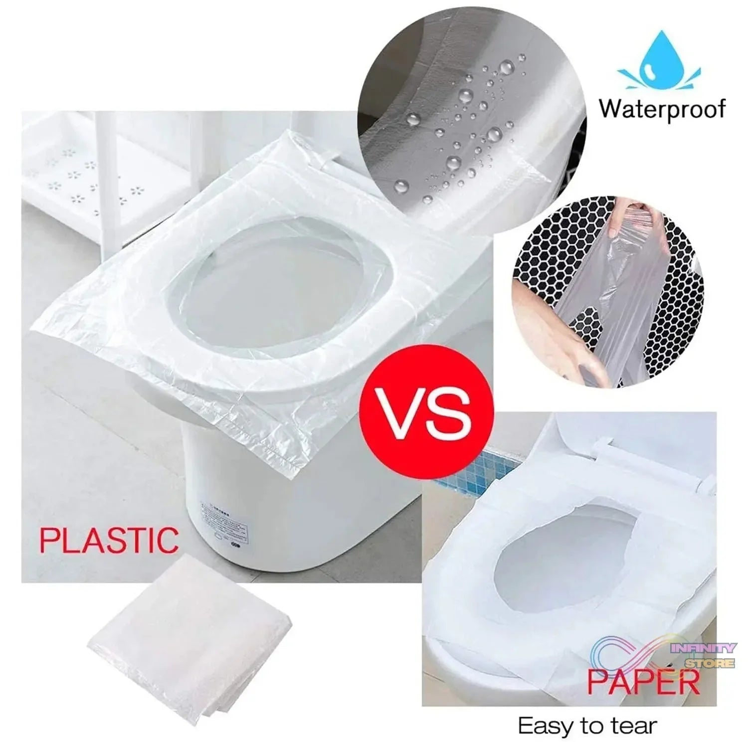 Travel Disposable Toilet Seat Cover (6 Pcs Set) - infinityexculsivestore.com
