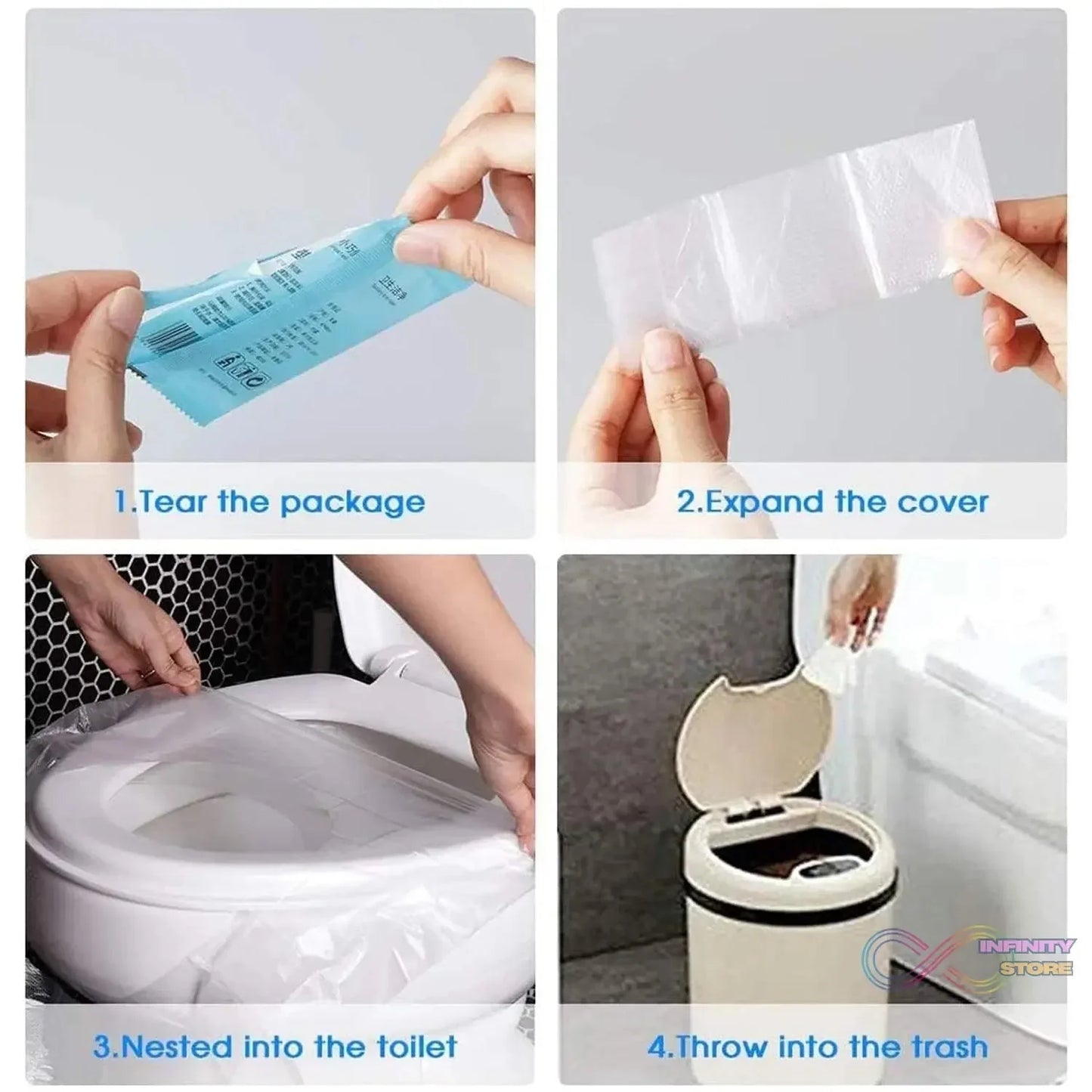 Travel Disposable Toilet Seat Cover (6 Pcs Set) - infinityexculsivestore.com