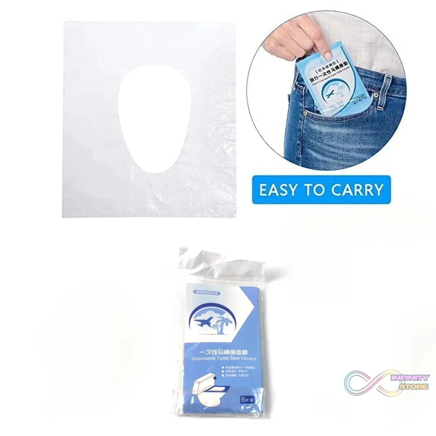 Travel Disposable Toilet Seat Cover (6 Pcs Set) - infinityexculsivestore.com