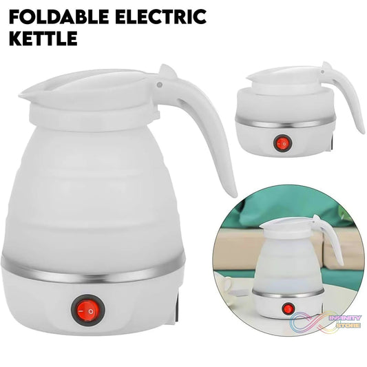 Travel Folding Electric Kettle 600W - (304 Stainless Steel & Silicone) - infinityexculsivestore.com