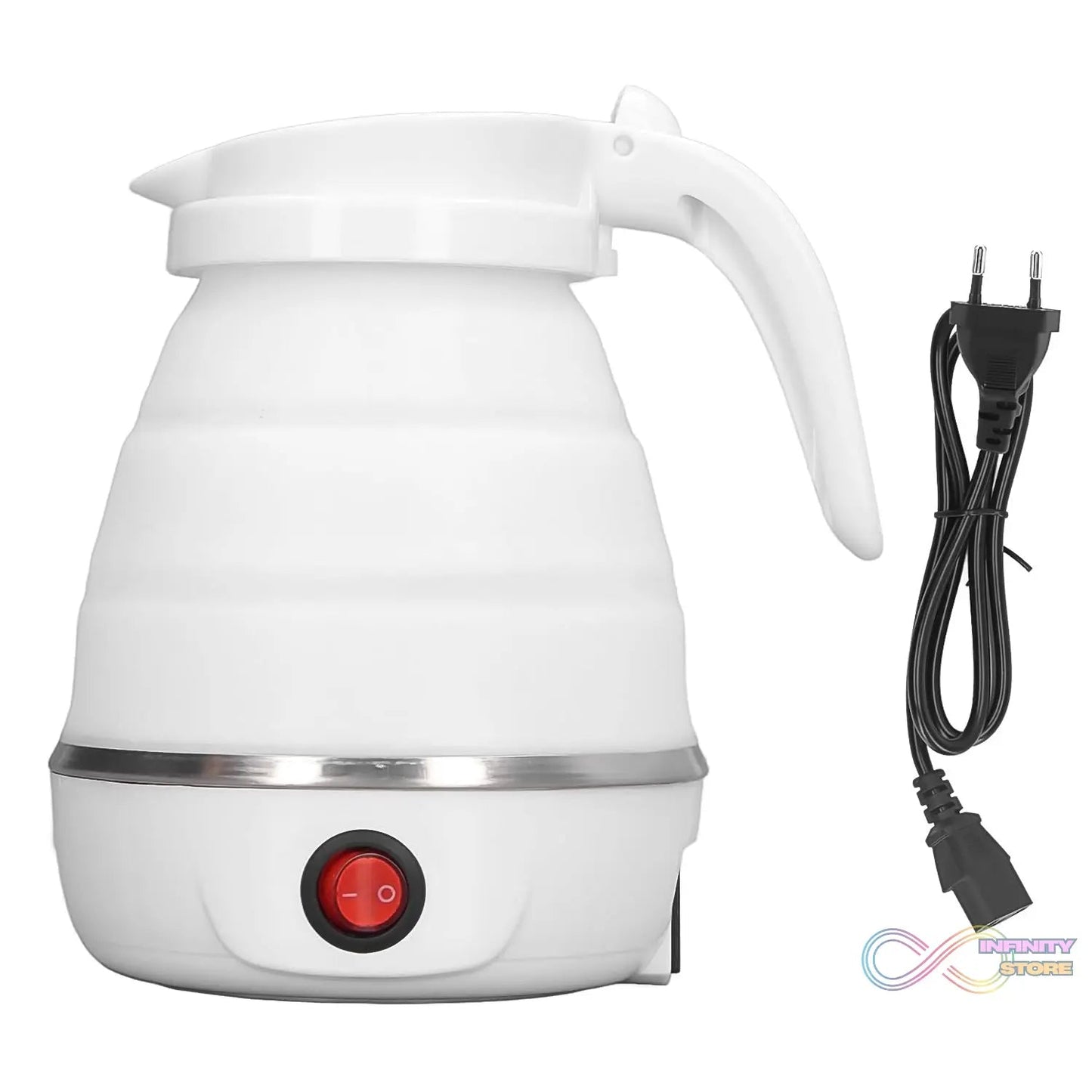 Travel Folding Electric Kettle 600W - (304 Stainless Steel & Silicone) - infinityexculsivestore.com