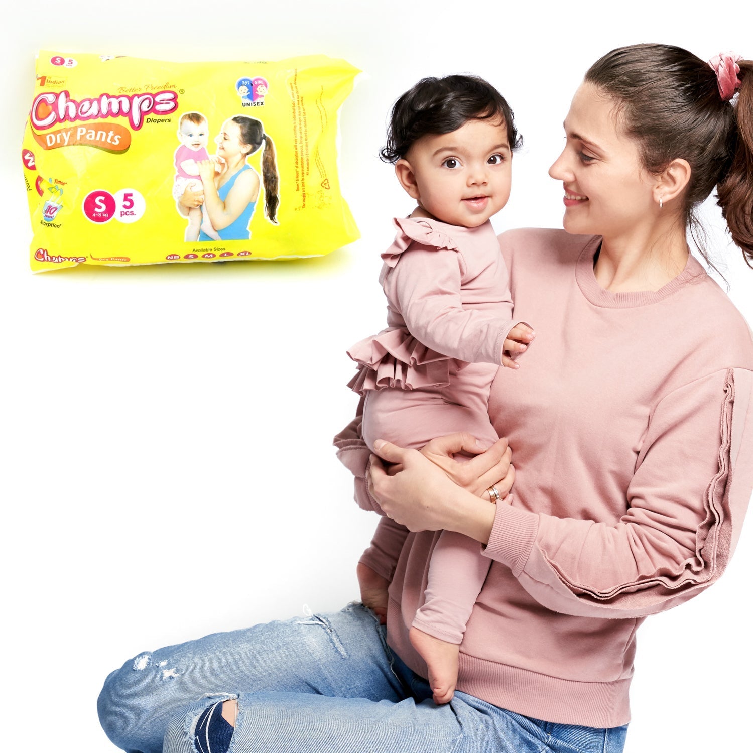 Travel - Friendly Diapers: Champs Small Diaper Pants (5 Pack) - Leakproof - infinityexculsivestore.com