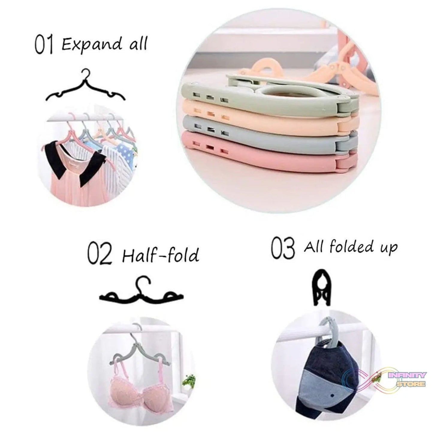 Travel Hangers, Portable Folding Clothes Hangers (1 Pc / Small) - infinityexculsivestore.com