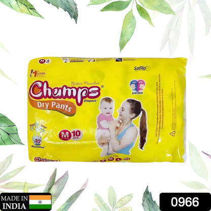 Travel Must - Have: Champs Medium Diaper Pants (10 Pcs) - Leakproof - infinityexculsivestore.com