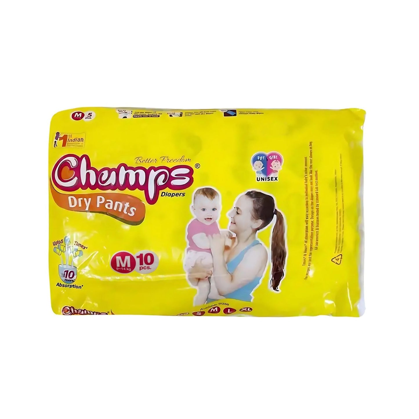 Travel Must - Have: Champs Medium Diaper Pants (10 Pcs) - Leakproof - infinityexculsivestore.com
